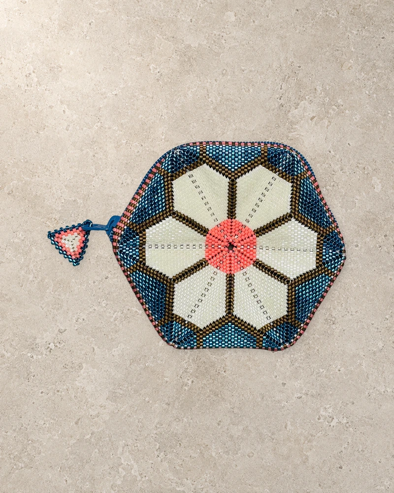 Floral Beaded Coin Purse