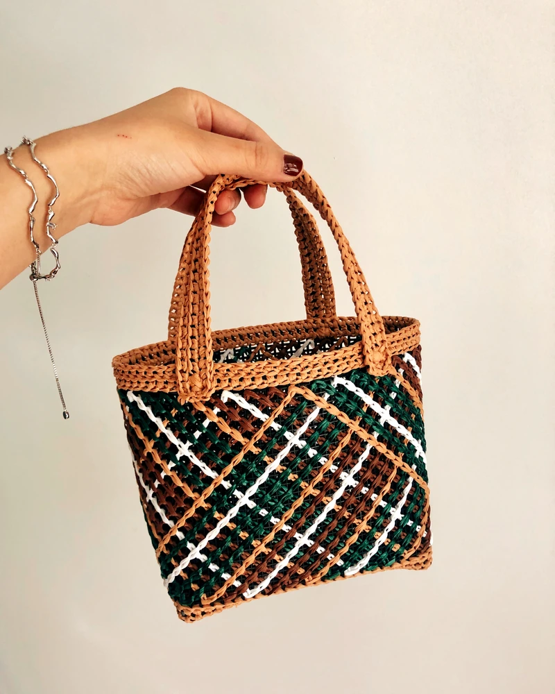 Checked Handbag