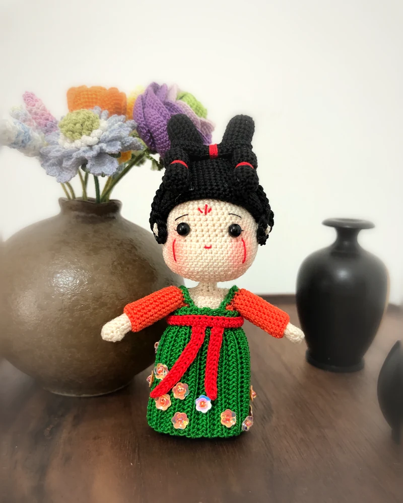 Green Festive Doll