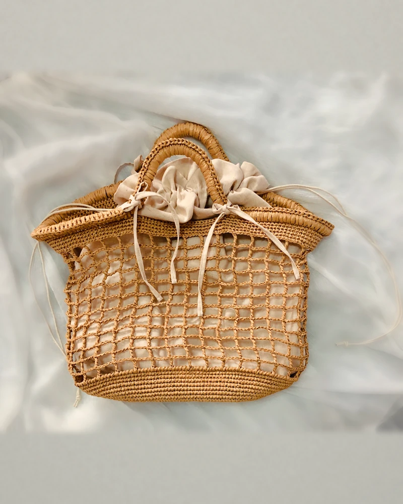 Openwork Basket Bag