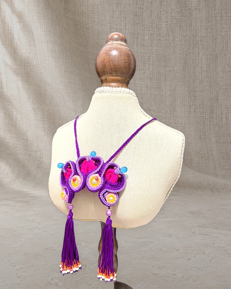 Purple Double-tassel Necklace