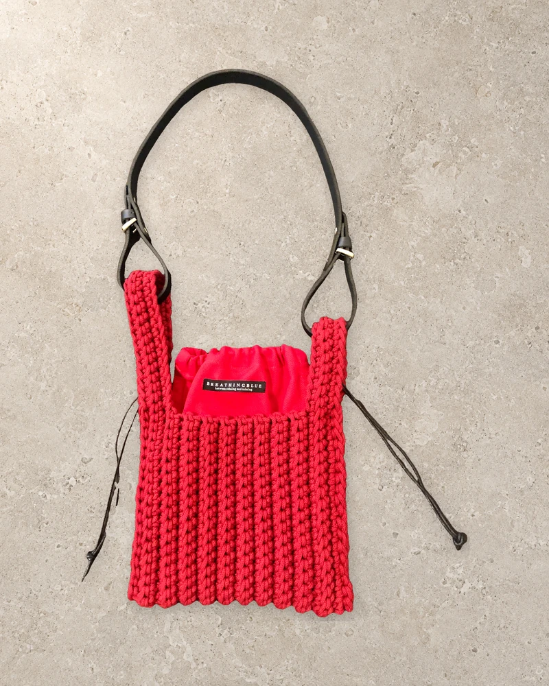 Red Ribbed Bag