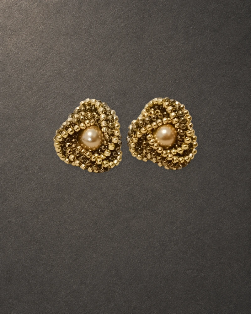Spiral Beaded Earrings