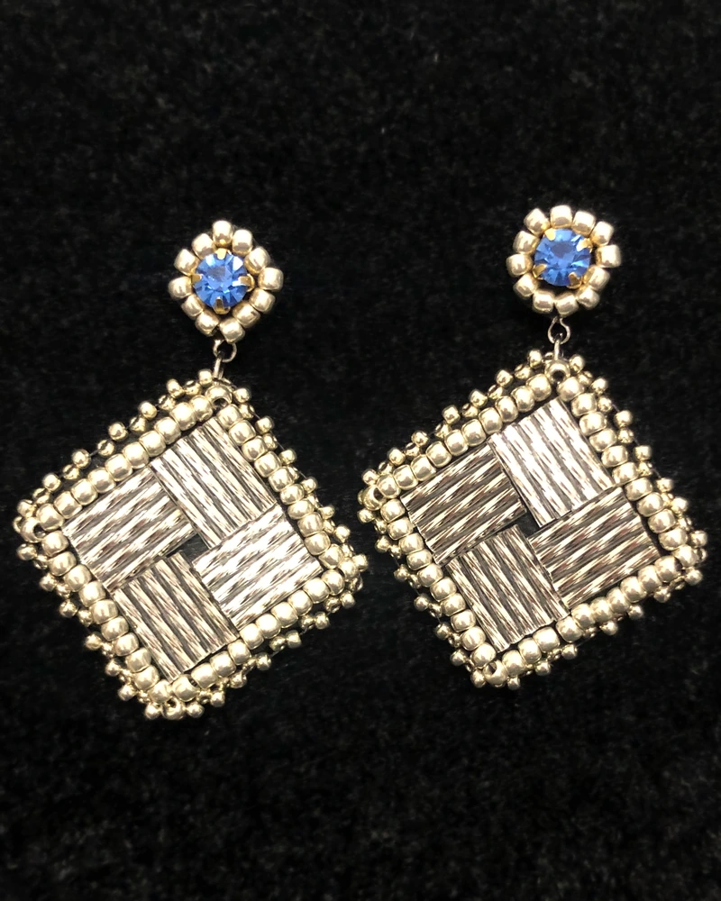 Square Beaded Earrings